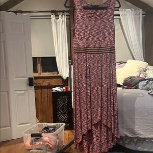 Cable & Gauge Pink and Purple High-Low Dress